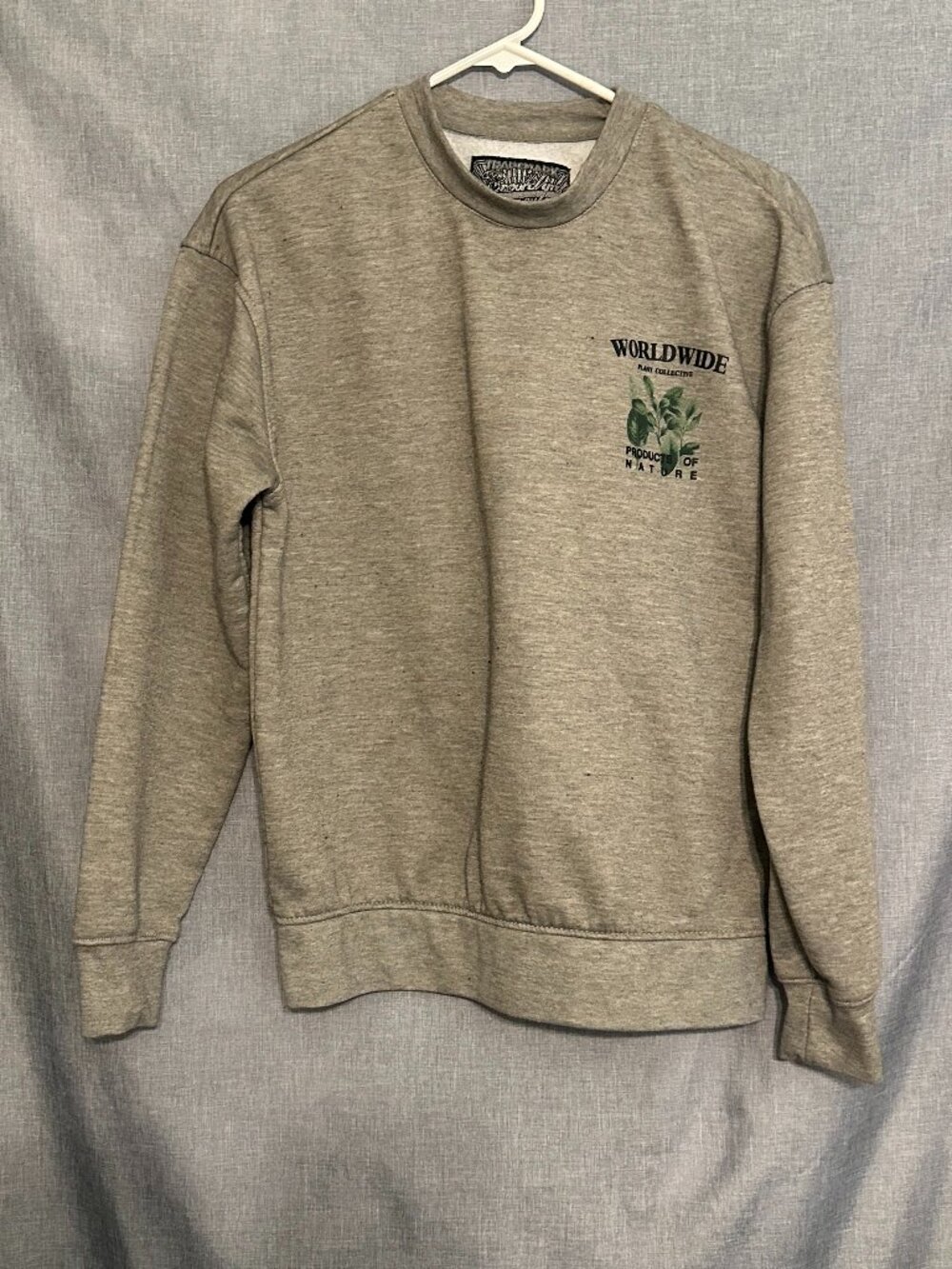 Brooklyn Cloth Worldwide plant collective Pullover gray Sweatshirt Small